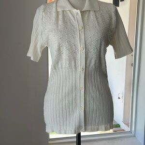 Galia Women’s Offwhite  Sweater Large